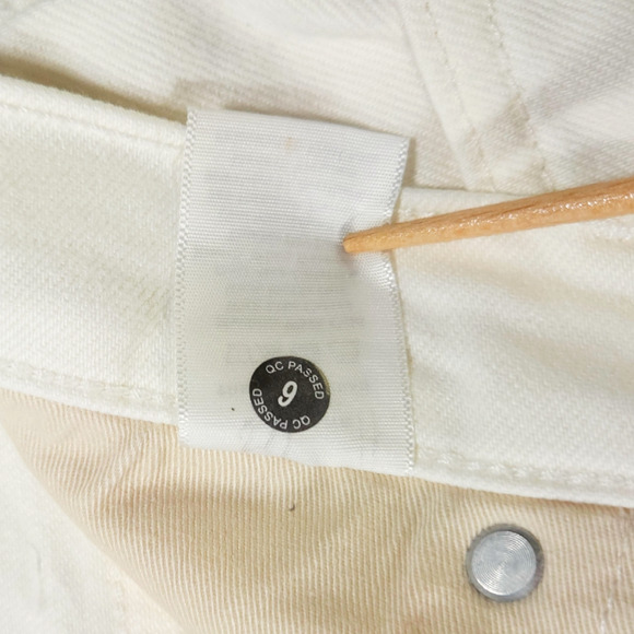 NWOT Everlane The Original Cheeky High Rise Straight Leg Jeans Sz. 30x28 Ecru - Picture 7 of 10